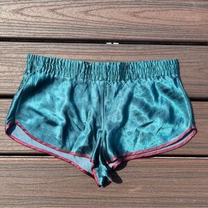 Victoria's Secret Teal Micro Mini Shorts Womens Size S Casual Sexy Sleepwear